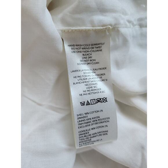 NWD Maeve 3D Embellished Pearl Shift Mini Dress Sz XSP Petite White #9N501 - Picture 11 of 14